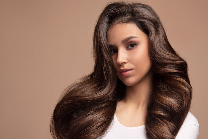 Woman showing voluminous hair