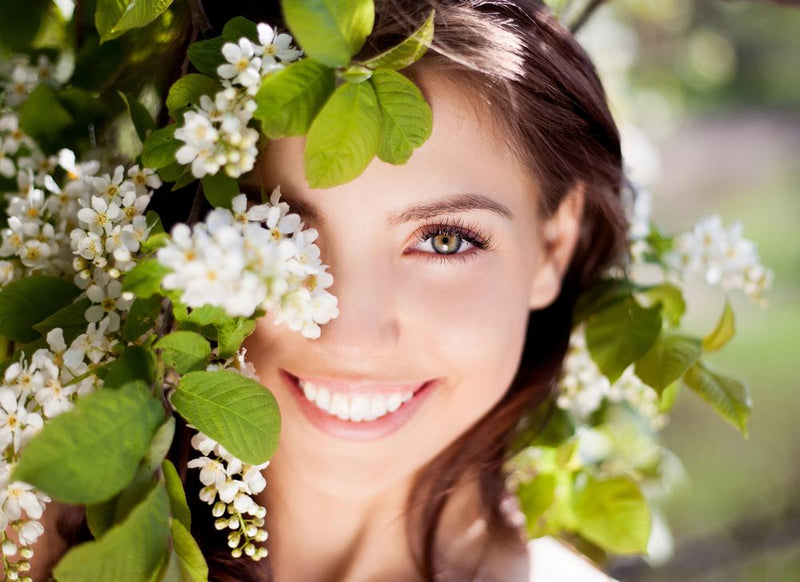 Spring beauty portrait in bright natural light